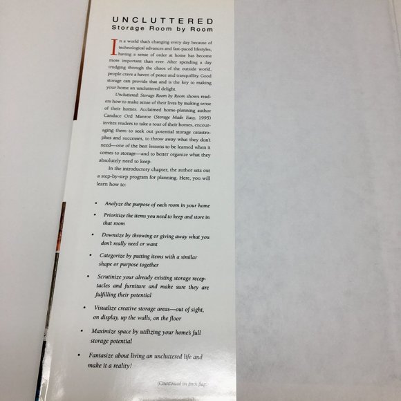 Uncluttered Storage Room by Room by Candace Ord Manroe Hardbound Book - Picture 4 of 16